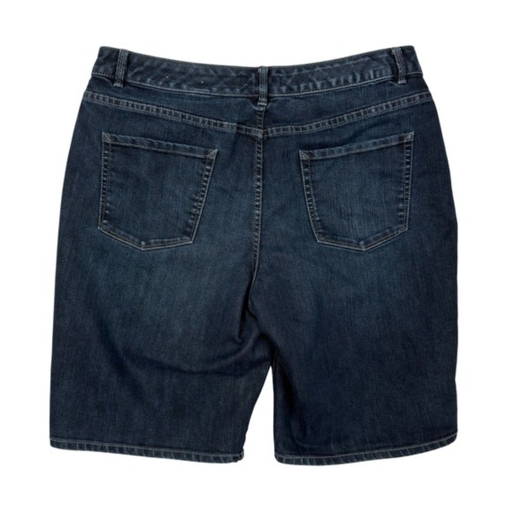 VTG Coldwater Creek Shorts Womens 12 Natural Fit Board Jeans Stretch Dark Wash - Picture 9 of 11